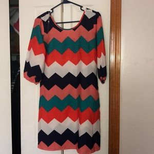 Chevron Print Dress